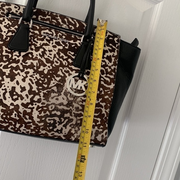 Michael Kors Calf Hair handbag animal print leather tote bag‎ black brown - Picture 9 of 16